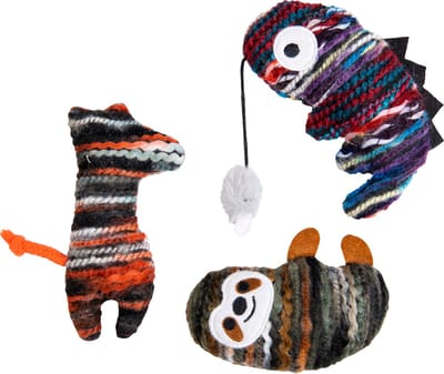 Jack and Vanilla - PURRL Kattenspeelgoed - Diertje met Kattenkruid - Assorti - 14 cm - 1 stuk