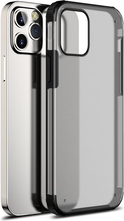 Clear Hybrid Case geschikt voor iPhone 12 Mini | Clear back geschikt voor iPhone hoesje met Frosted Clear Achterkant en TPU | geschikt voor Apple iPhone 12 Mini 5.4 inch case | Backcover hoes
