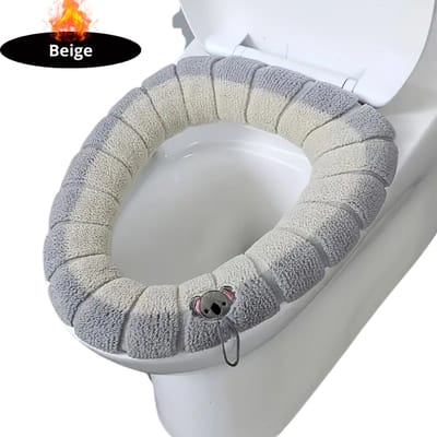 Nivard Wasbare Toiletbril Cover - Wc Bril Hoes - Toiletbril - Wc Deksel - Toiletafdekking - Verwarmde Wc Bril - Beige