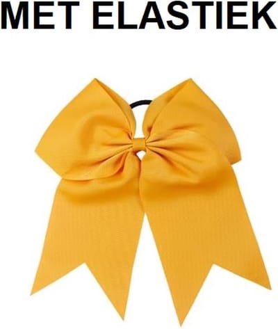 Mooie Grote Haar Strik Ribbon - Haarelastiek - Geel - Haarelastiek - Groot – Gele Haarstrik – Grote Haaraccessoire – Elastische Haarband – Feestjes, Dagelijks Gebruik en Styling – Geel – Grote Haarstrik – Mooie Ribbon