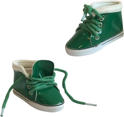Groene Glimmende Gympen voor 18 inch/46 cm Poppen - Stijlvolle Schoenen voor Modepoppen