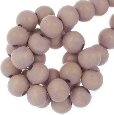 Houten Kralen Vintage Look (10 mm) Pale Rosy Brown (80 stuks)