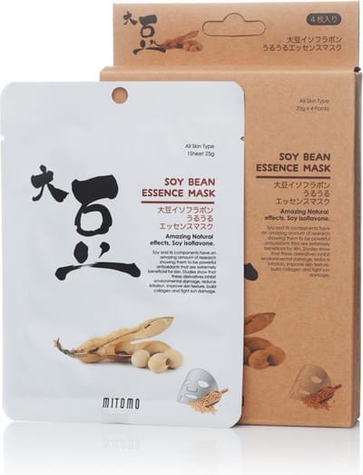 Mitomo Soy Bean Gezichtsmasker - Gezichtsmasker Verzorging - Face Mask Beauty - Face Mask Japans - Gezichtsverzorging Dames - Japanse Gezichtsmaskers - Rituals Skincare Sheet Mask  - 10 Stuks