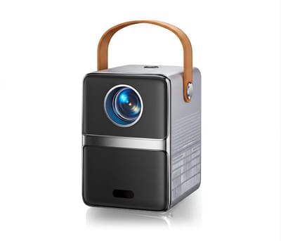 SP® Mini Beamer - Slimme Projector - Officiële Miniprojector van Netflix - Zilvergrijs - 8cm x 11cm x 18cm