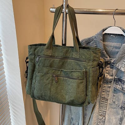 Tote Bag Herfst- en Winterstijl Dames Grote Capaciteit Multi-vakken Dames Tote Bag Veelzijdige Eénschouder Crossbody Tas black
