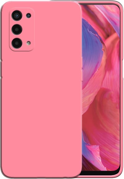 Smartphonica Siliconen hoesje voor OPPO A54 5G case met zachte binnenkant - Roze geschikt voor Oppo A54 5G