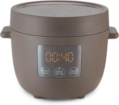 Aurixi® Rijstkoker klein - Rijstkoker - Rijstkokers - Kiezelgrijs - ‎23 cm x 26cm x 20 cm