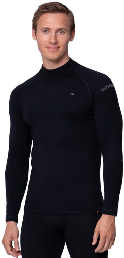 DANISH ENDURANCE Merino Wol Thermoshirt Heren - voor Extreme Kou - Zwart - Maat XXL