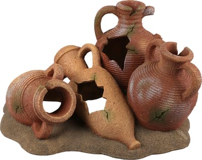 Aqua Della - Aquariumdecoratie - Vissen - Amforen Cluster L - 31x24x18cm Meerkleurig - 1st