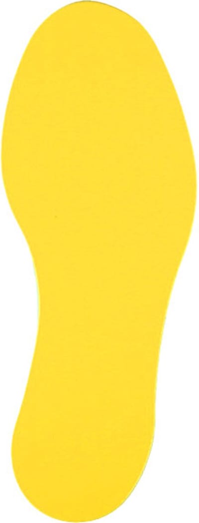 Voetstap Rechts - Geel 70 x 180 mm Vlak