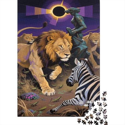 Puzzel 1000 stukjes - Legpuzzel Volwassenen - Ontspanning Thuis - Gerecycled Karton - 75 x 50 cm - Wilde Dieren