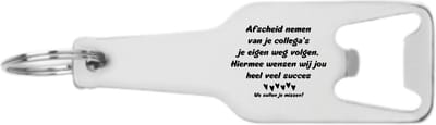 Akyol - afscheid collega flesopener - Afscheid bedank cadeau - collega - afscheidskadootjes collega's - afscheidscadeau - leuk cadeau om te geven - 105 x 25mm