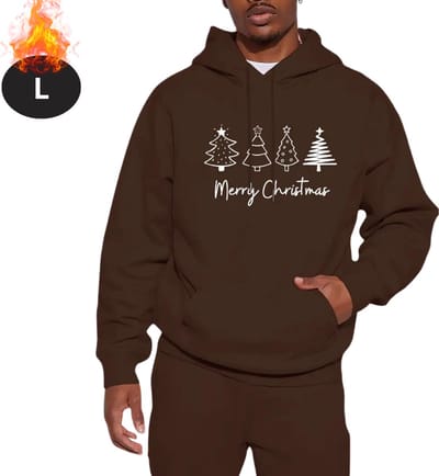 Bovista Kersttrui - Heren - Foute Kersttrui - Christmas Sweater - Kerst Sweater - Kerstboom - Christmas Jumper - Hoodie - Koffie - L
