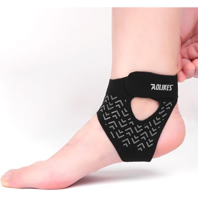 Aolikes 1 Stuk Ultra Dunne Enkelbrace Bi-Directionele Band Compressie Stabiliseert Enkel Fixatie Brace Voorkomt Enkelverstuikingen Professionele Kwaliteit S (31-35) white