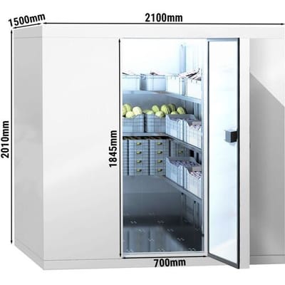 GGM Gastro Kühlzelle - 2100x1500mm - 4,8m³ Zilver