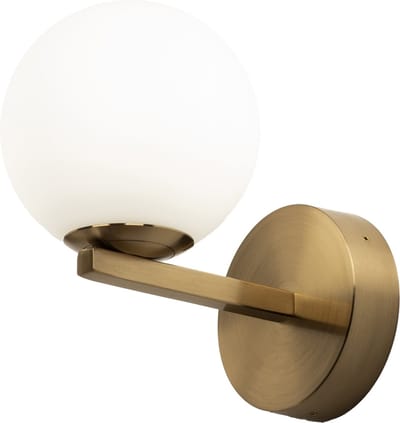 Lumidora Wandlamp 74691 - Voor binnen - HYERES - G9 - Wit - Goud - Messing (kleur) - Metaal - Badkamerlamp - IP44