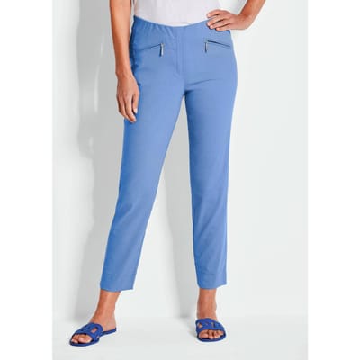 7/8-broek LOUISA van bengaline - blauw - Gr. 265 van Goldner Fashion