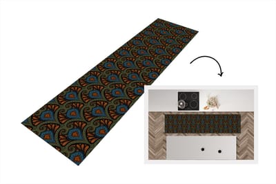 Keukenloper - Loper keuken - Patronen - Abstract - Groen - Jaren 20 - 200x50 cm - Keukenloper vinyl