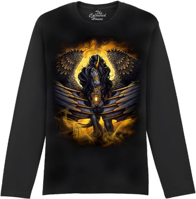 Black Pegasus On Black The Coloured House Longsleeve T-shirt XXL