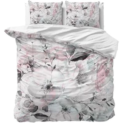 Dreamhouse Dekbedovertrek Bill Wit - Eenpersoons 140 x 200/220 cm + 1 kussensloop