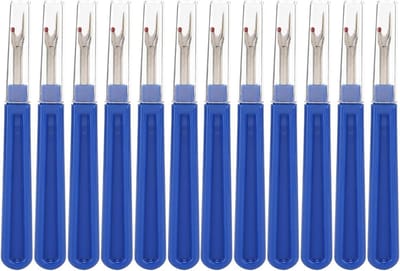 12-delige Set Tornmesjes met Handige Handgrepen voor het Verwijderen van Naden en Zomen - Stoffen Remover Tool Kit met Draad Remover - Handig voor Openen en Verwijderen van Stiksels