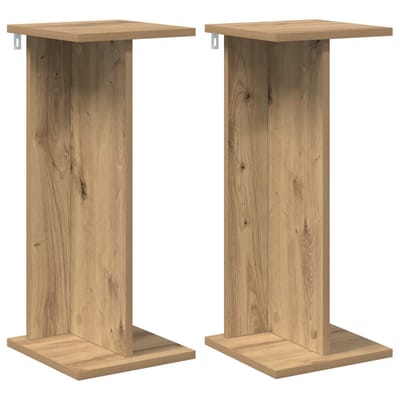 vidaXL - Plantenstand - 2 - st - Artisanaal - eiken - 25 - x - 25,5 - x - 60,5 - cm