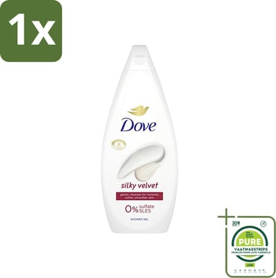 1 x Dove Silky Velvet - Douchegel - Sulfaatvrij - 250 ml - Douchegel - Dove - Silky Velvet - Zijdezachte Huid - Hydraterend