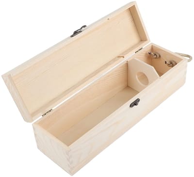 Allecto - Houten Wijnbox - Luxe Wijnverpakking - Cadeau voor Wijnliefhebbers - Voor 1 Fles - Perfect voor Feesten - Stijlvol Design - Geschikt voor...