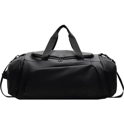 Sacs de Fitness Multi-poches pour Hommes et Femmes avec Compartiments à Chaussures Grande Capacité, Compartiments à Chaussures Séparation Humide Chaleur Main, Sacs de Voyage noir