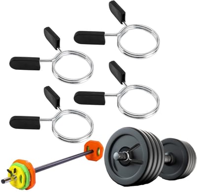 4 stuks veerklemmen - halter klem - vergrendeling voor halter handvat - klem voor gewichthef apparatuur - voor halters, dumbbells, gewichthefmachines (2,5*8 cm - zilver)