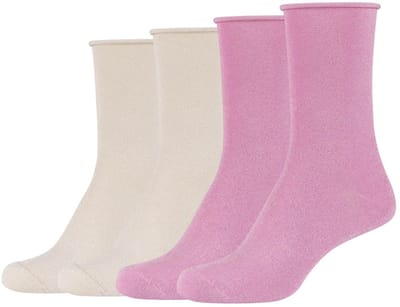 camano, Zijdezachte sokken, Lurex-accenten, Comfortabele boorden, Versterkte hiel, Naadloze teennaad, Elegante glans, Damesmode, Zacht gevoel, Camano, Duurzame stijl.