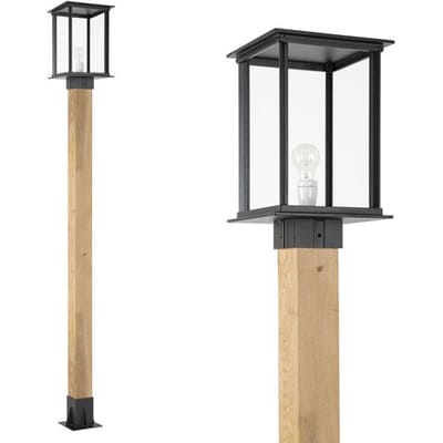 KS Verlichting Tuinlamp Capital XXL WOOD Lantaarn buitenlamp zwart