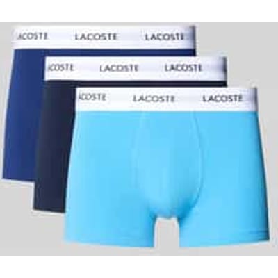 Lacoste Heren Boxershorts Trunks 3-Pack Blauw/Lichtblauw/Navy Blauw - Maat S