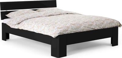 B Bright Fresh 400 Bed met Hoofdbord 180 x 210 cm - Bedframe Zwart - Bedombouw - Instaphoogte: 40cm - Tweepersoonsbedden