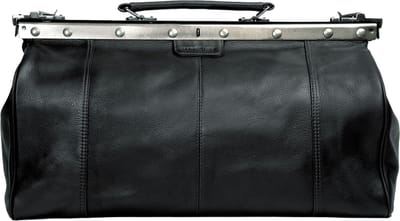 HAROLD'S Leren Schoudertas Country Doctor's Bag Black Zwart