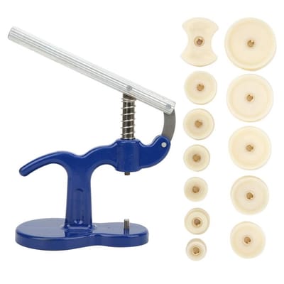 Dailygoods- Horlogereparatietool Professioneel - Horlogegereedschap Set - 12-delige Matrijzen - Duurzaam Legeringsmateriaal - Handgeperst - Geschikt voor Horloge Reparatie - Horloge Gereedschap