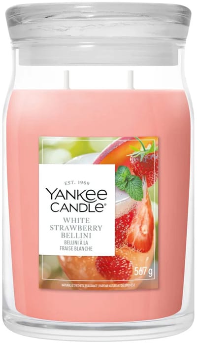 Yankee Candle - White Strawberry Bellini Large Jar - tot 80 branduren