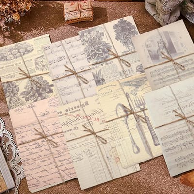 Vintage Scrapbook Papier Decoratie 20 x 14 cm - 120 Stuks DIY Kunst Stickers, Creatieve Versieringen en Accessoires voor Handwerken