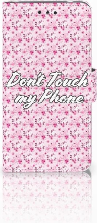 Nokia 2 Portemonnee Hoesje Flowers Pink DTMP