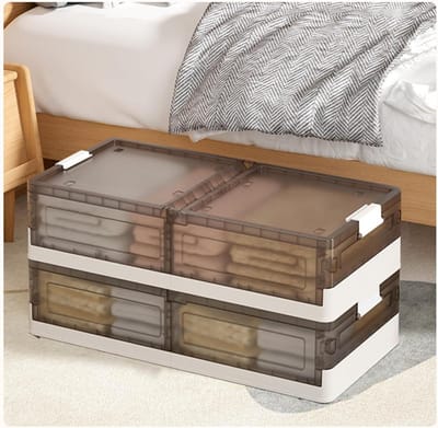 Opbergdoos Onder Bed - Lade Opberger - Ruimte Maximaliseren - Met Wielen Verplaatsbaar - 2 Stuks - Transparant