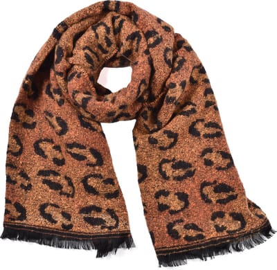 Wintersjaal / dik / leopard / 2 kanten
