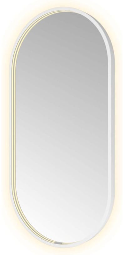 Hotbath &More Mirrors Oval LED Badkamerspiegel - Ovaal - 100 x 50 cm - Mat Wit