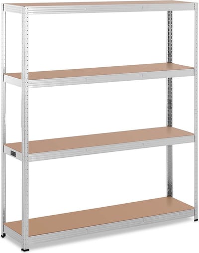 Stellingkast - 160 x 40 x 180 cm - voor 4 x 150 kg - Grijs - MSW