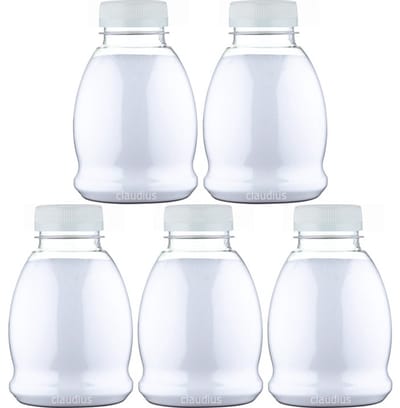 Scrubzout Kokos 375 - gram - Fles met transparante dop - Set van 5 stuks - Hydraterende Lichaamsscrub