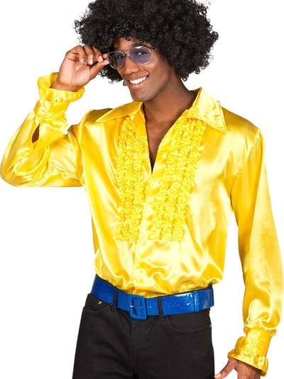 Boland - Shirt Party geel (L) - Volwassenen - Danser/danseres - 80's & 90's - Disco
