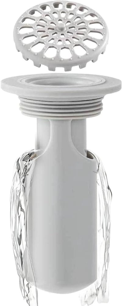 Douche Afvoerplug - Geurblokkerende Plug - Badkamer Hygiëne - Clog-Free Drainage - Lange Stijl - Wit