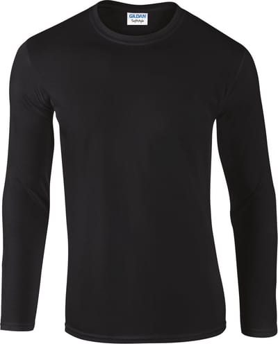 Gildan Softstyle® Euro Fit Adult Long Sleeve T-shirt GI64400 - Black - M