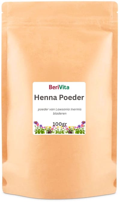 Henna Poeder 100gr - Puur Rajasthani Henna - Natuurlijk en Plantaardig