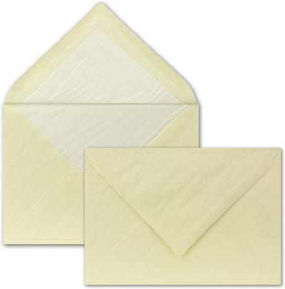 Witte C6 Enveloppen 162x114mm met Zijdeglans Voering en Natte Kleefstrip