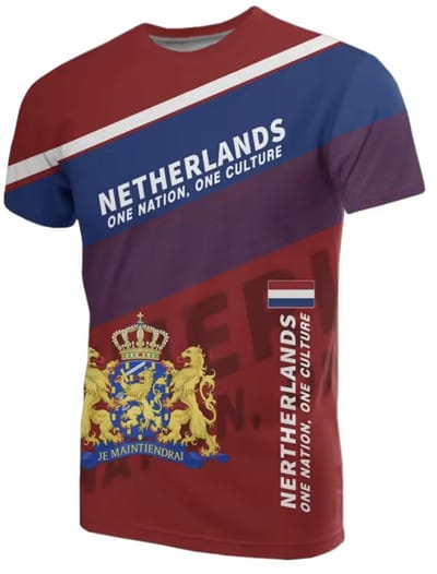 WK Voetbal 2026 T-shirt - Nederland / Oranje - Maat: L - Kleur: Rood - Unisex / Universeel - Hoge Kwaliteit - Tshirt met Leeuw - Mannen Shirt - Leeuw & Netherlands / Nederland Shirt - Nederlands Elftal - Wereld Kampioenschap 2026 Jersey
